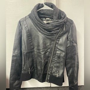 Indigo saints black jacket ,faux leather size L